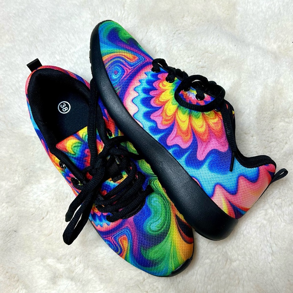 Tie Dye Lightweight Running Shoes Womens 7.5/8 38